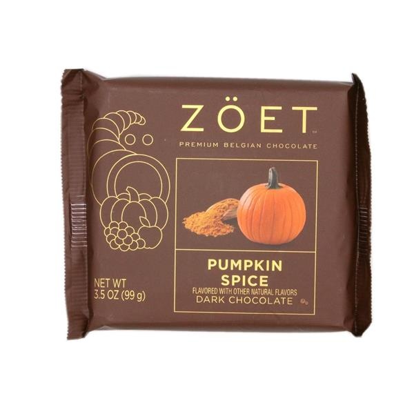 slide 1 of 1, Zöet Pumpkin Spice Dark Chocolate Bar, 3.5 oz