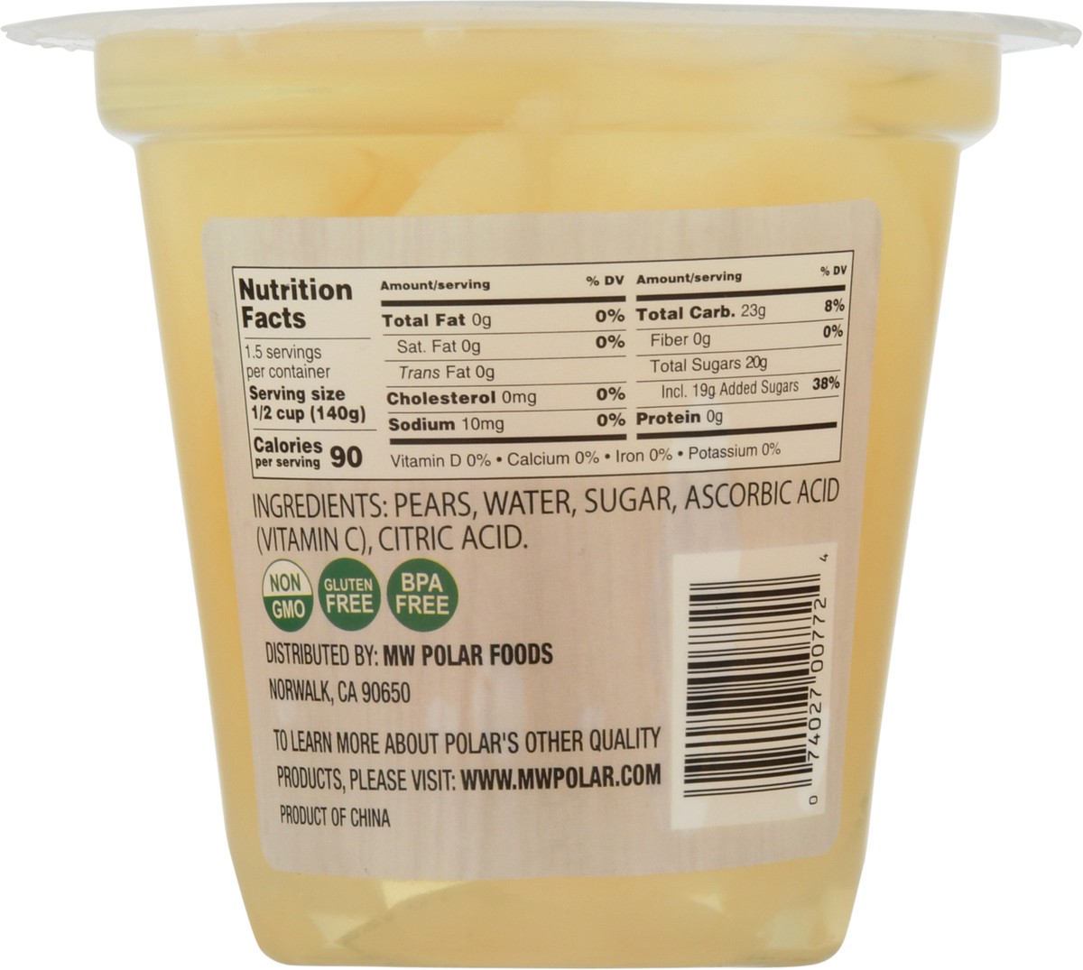slide 3 of 14, MW Polar Sliced Pears in Light Syrup 7 oz, 7 oz