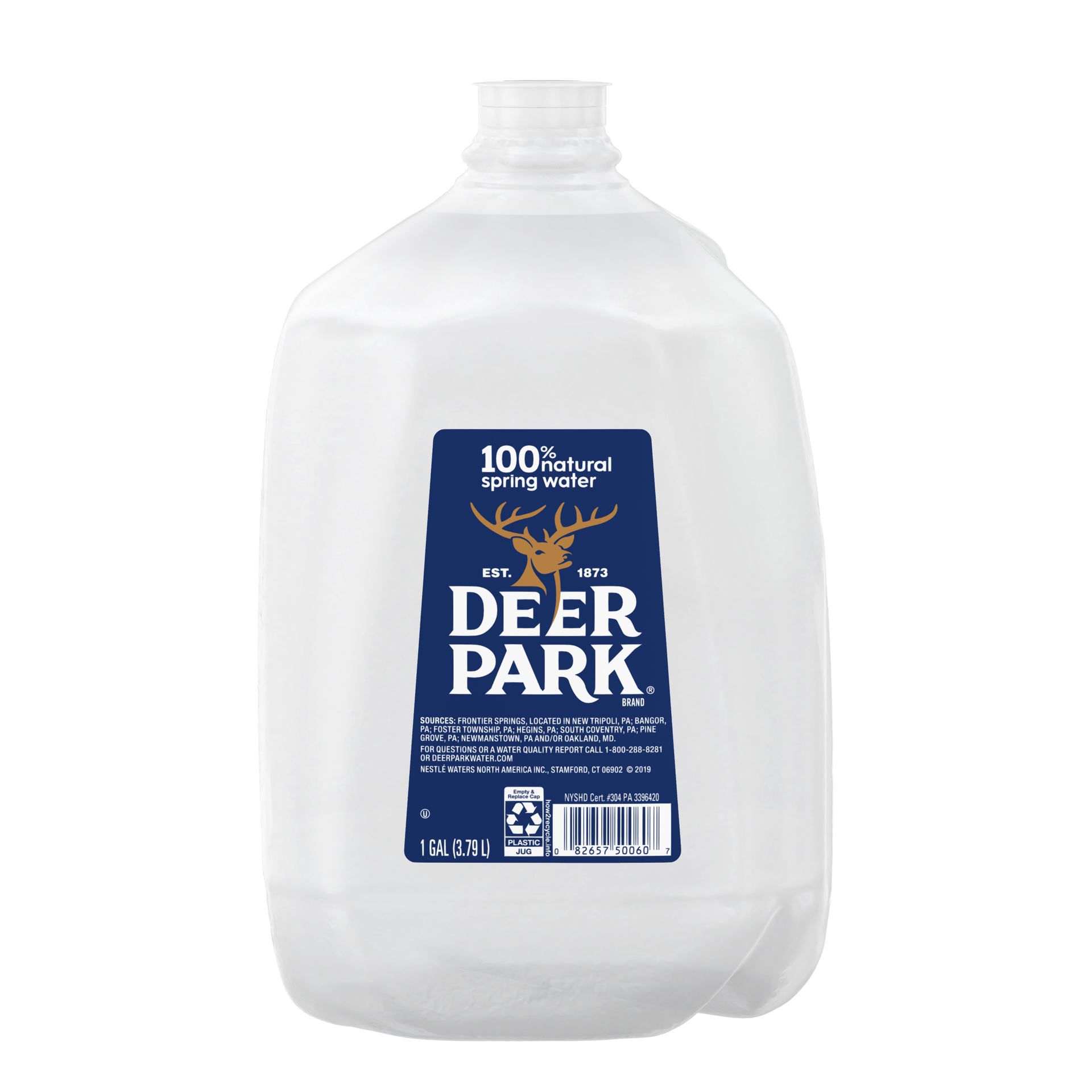 slide 1 of 4, DEER PARK Brand 100% Natural Spring Water, 1-gallon plastic jug, 1 gal