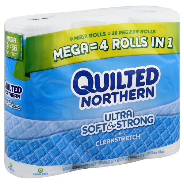 slide 1 of 1, Quilted Northern Ultra Soft & Strong Toilet Paper, 9 ct