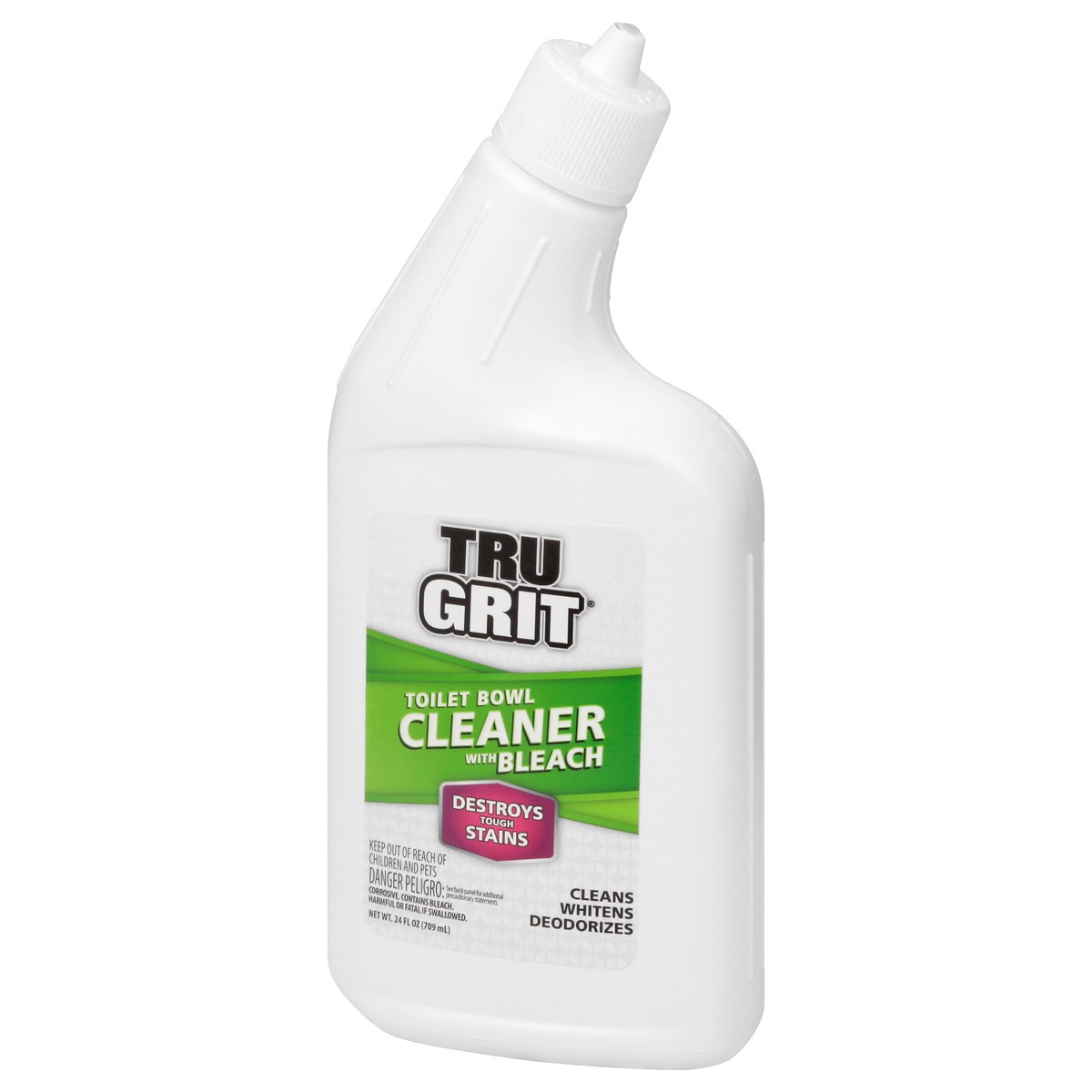slide 3 of 9, Tru Grit Toilet Bowl Cleaner with Bleach, 24 oz