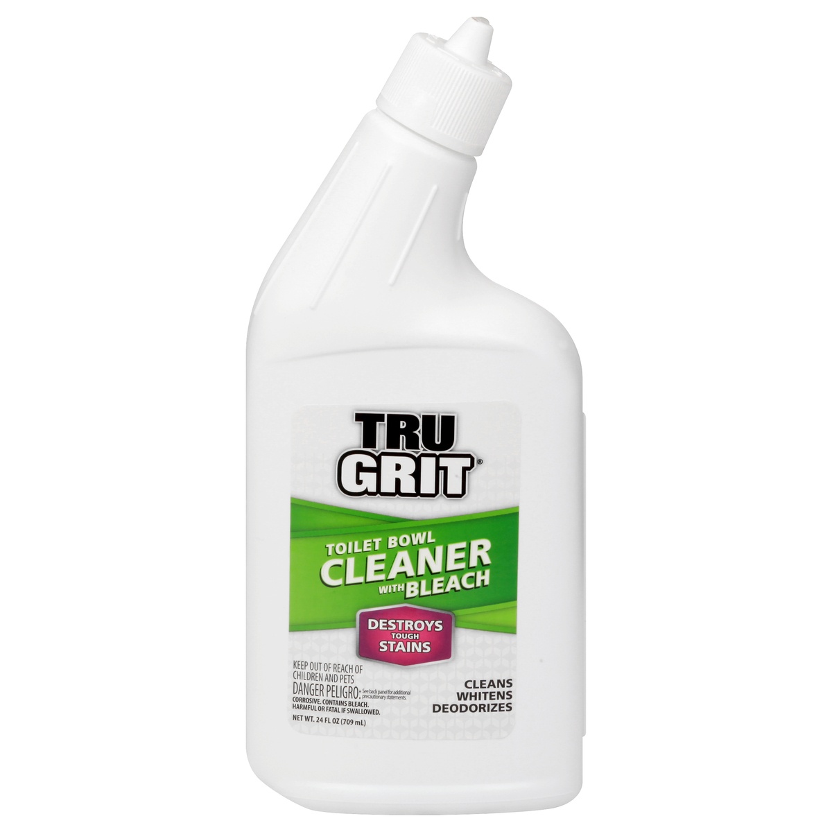 slide 1 of 1, Tru Grit Toilet Bowl Cleaner with Bleach, 24 oz