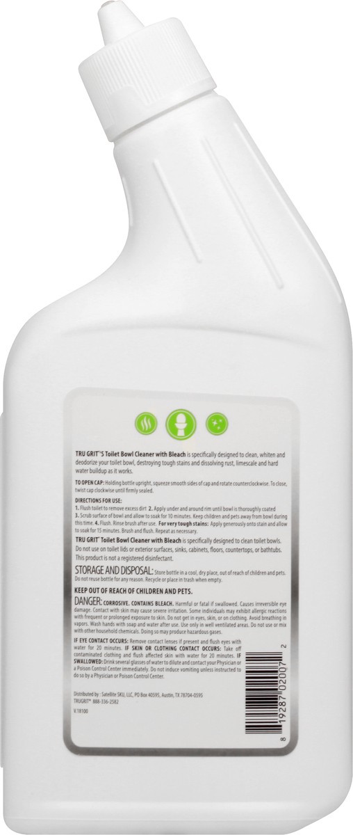 slide 5 of 9, Tru Grit Toilet Bowl Cleaner with Bleach, 24 oz