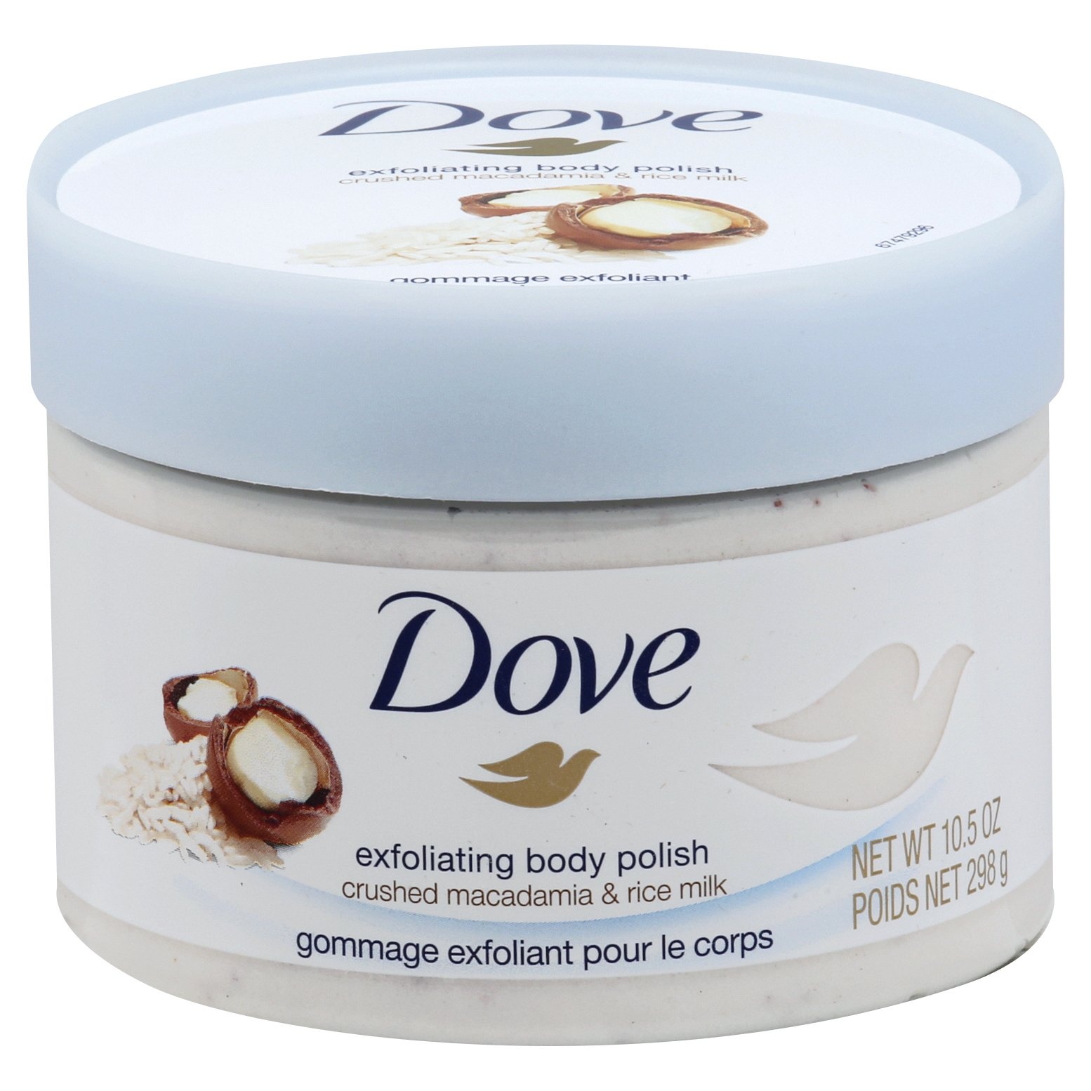 slide 1 of 4, Dove Body Polish Kiwi Seeds And Cool Aloe, 10 oz