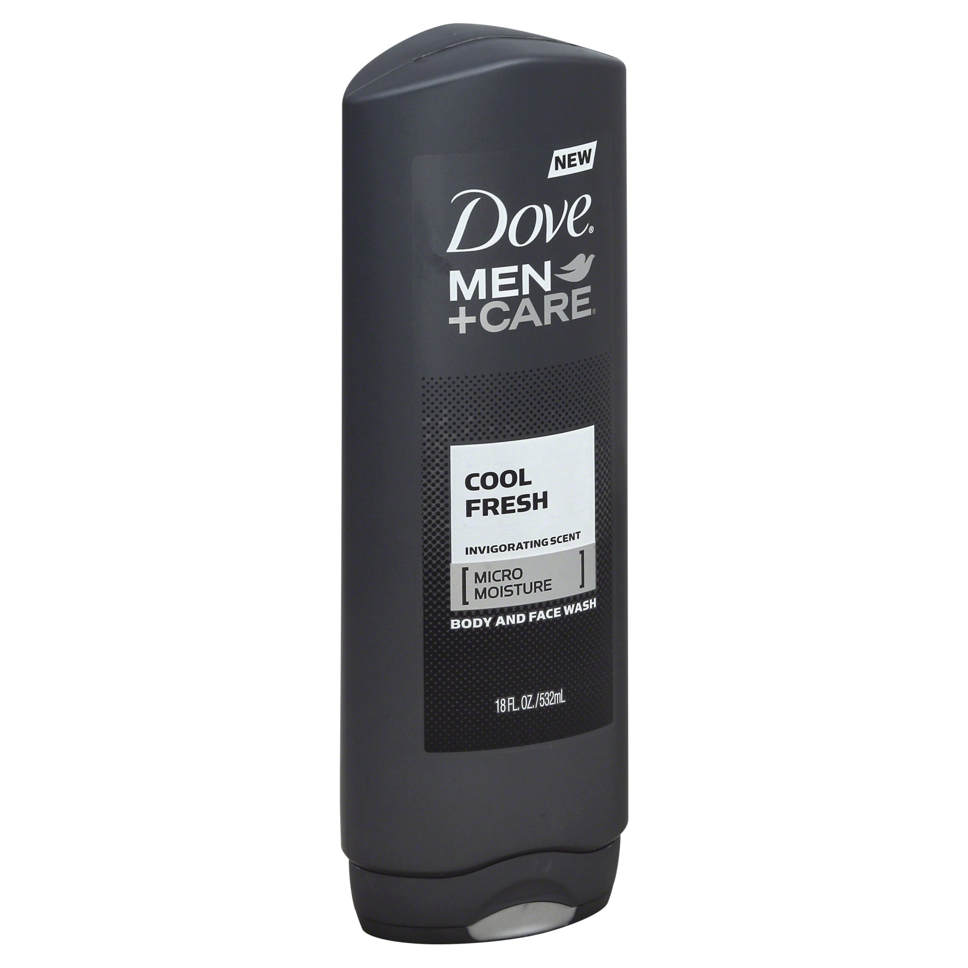 slide 1 of 4, Dove Men+Care Cool Fresh Micro Moisture Invigorating Body Wash, 18 fl oz