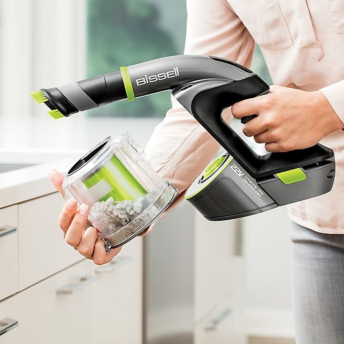 slide 4 of 5, BISSELL Cordless Hand Vacuum - Grey/Green, 1 ct