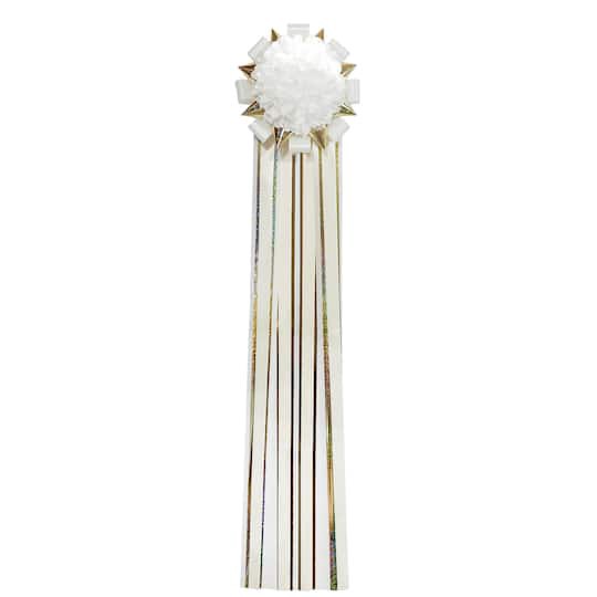 slide 1 of 3, 42" White & Gold Single Homecoming Mum By Celebrate It, 8.25 in x 42 in