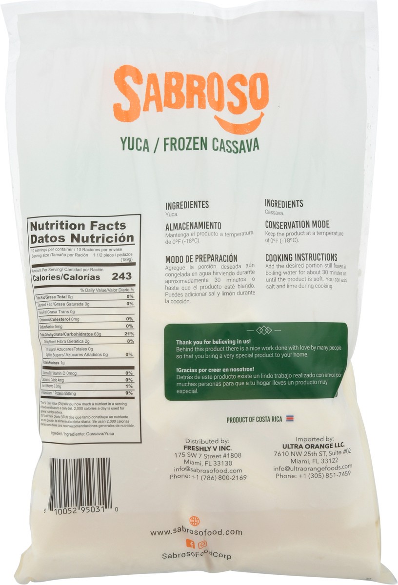 slide 10 of 13, Sabroso Frozen Peeled Yuca, 4 lb