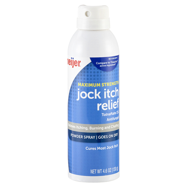 slide 1 of 1, Meijer Jock Itch Relief, Powder Spray, 4.6 oz