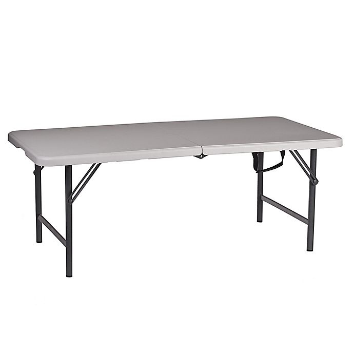 slide 2 of 6, Stansport Folding Camp Table - White, 48 in