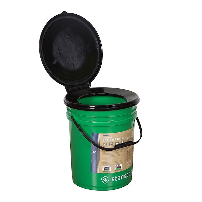 slide 2 of 3, Stansport Toilet Bucket - Green, 1 ct