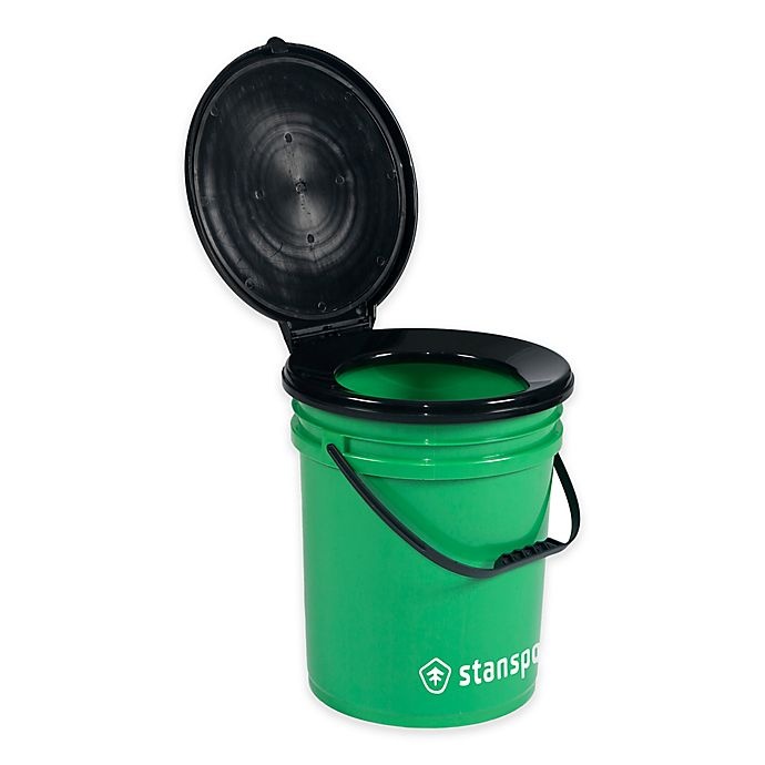 slide 1 of 3, Stansport Toilet Bucket - Green, 1 ct