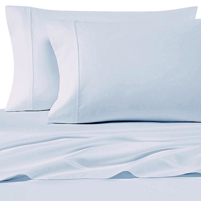 slide 1 of 1, SALT 200-Thread-Count Cotton Percale Standard Pillowcases - Light Blue, 2 ct