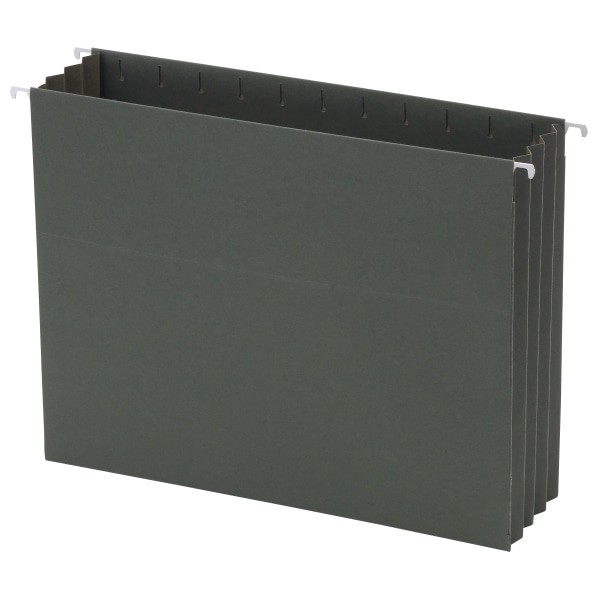 slide 2 of 3, Office Depot Hanging Pockets with Full-Height Gussets, Green, 4 ct; 8 1/2 in x 11 in x 3 1/2 in