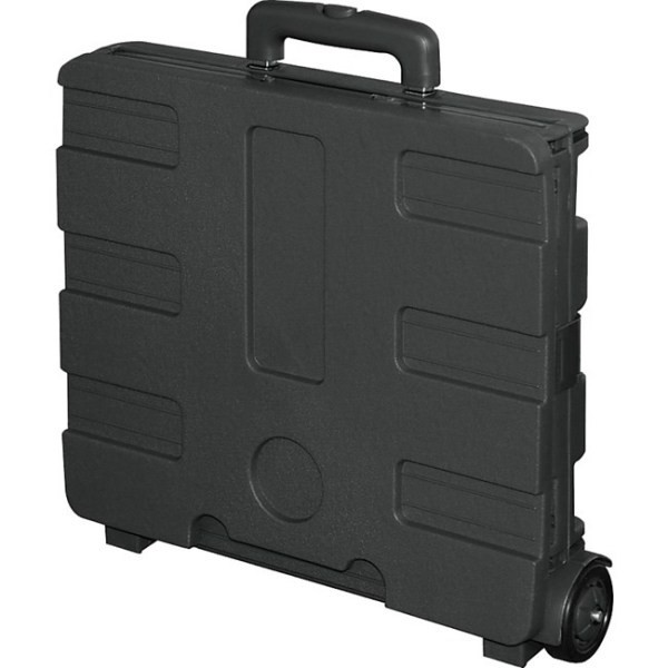 slide 3 of 8, Office Depot Brand Mobile Folding Cart with Lid, Black, 16 in x 18 in x 15 in