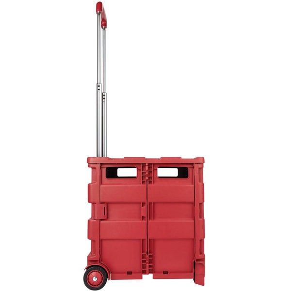 slide 6 of 8, Office Depot Brand Mobile Folding Cart with Lid, Black, 16 in x 18 in x 15 in