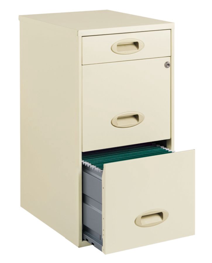 slide 3 of 3, Realspace Soho 18''D 3-Drawer Metal Vertical File Cabinet, Soft White, 1 ct