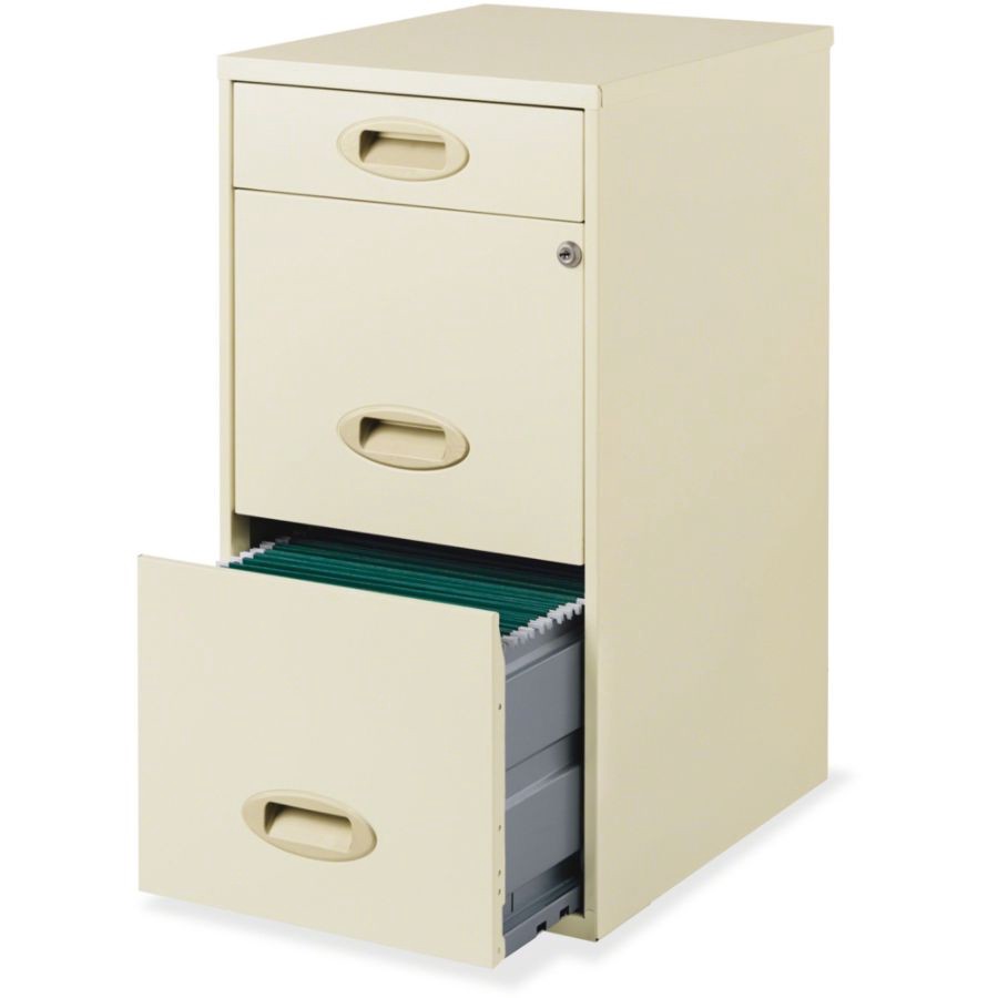 slide 2 of 3, Realspace Soho 18''D 3-Drawer Metal Vertical File Cabinet, Soft White, 1 ct