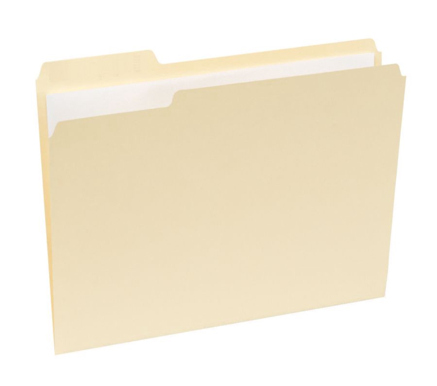 slide 2 of 7, Office Depot Brand File Folders, 1/3 Cut, Letter Size, 30% Recycled, Manila, Pack Of 100, 100 ct