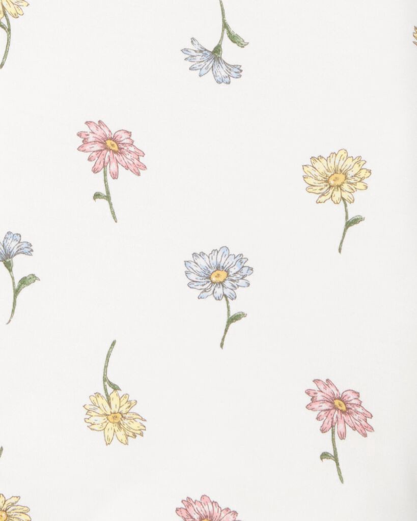 slide 2 of 2, Carter's Baby 2-Way Zip Floral PurelySoft Wearable Blanket Ivory L, 1 ct