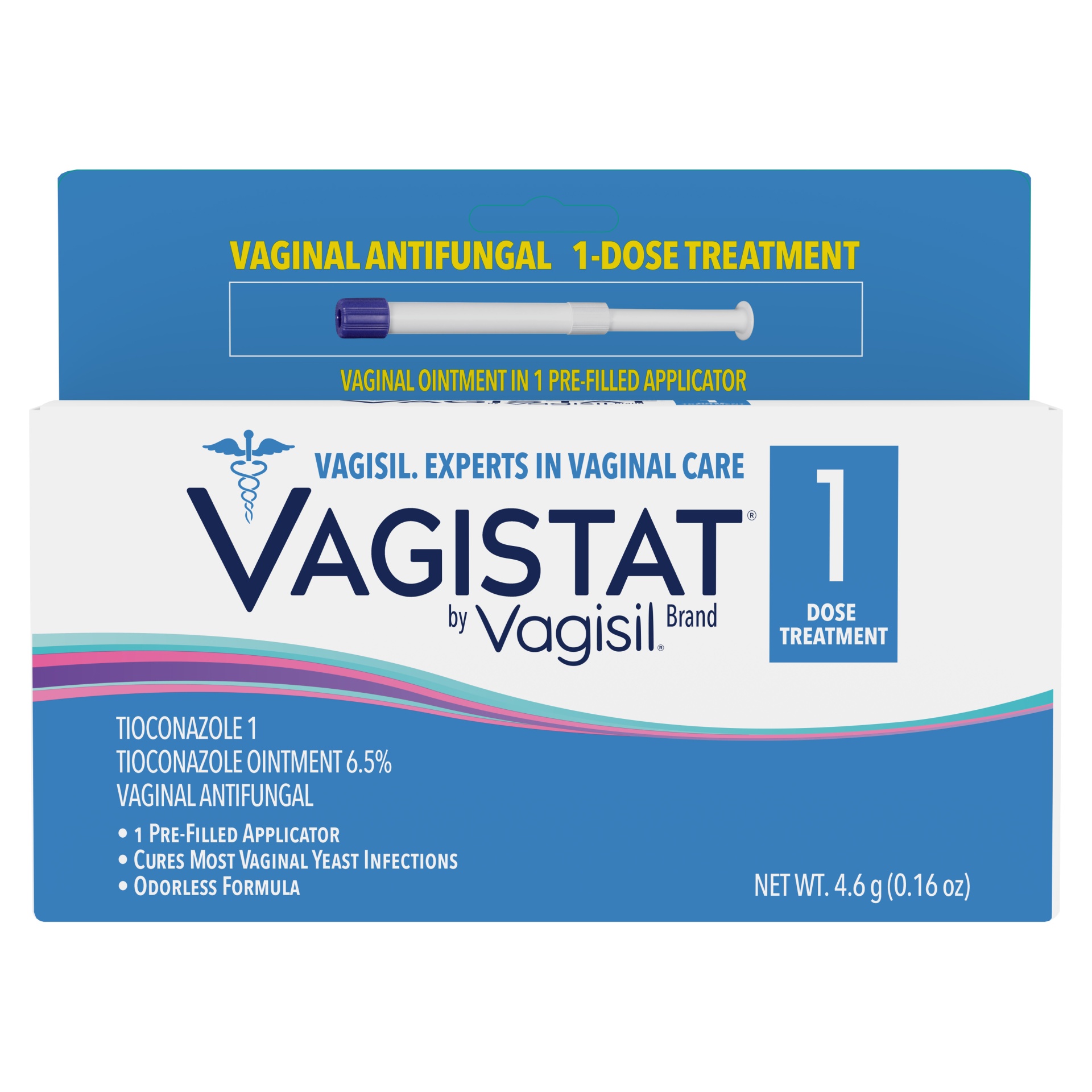 slide 1 of 5, Vagistat-1 Single Dose Treatment for Yeast Infections, 4.6 gram