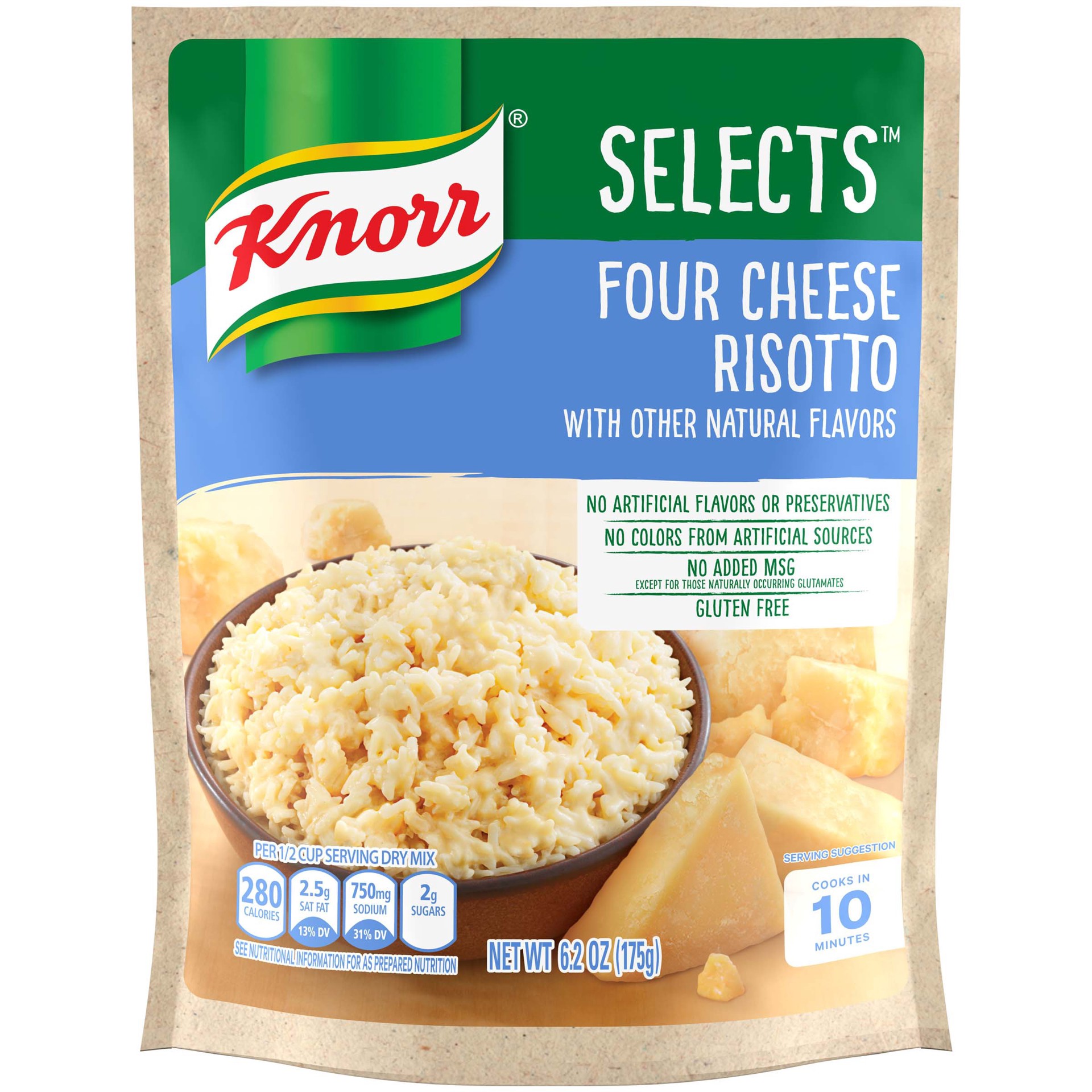 slide 1 of 5, Knorr Selects Four Cheese Risotto, 6.2 oz