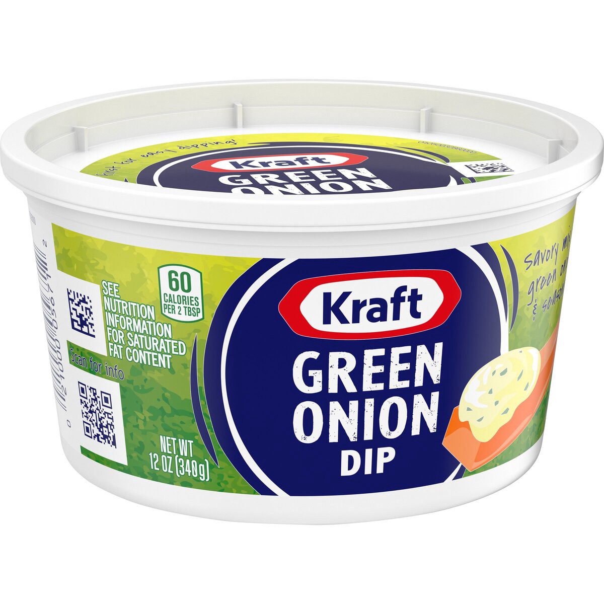 slide 8 of 9, Kraft Green Onion Dip, 12 oz Tub, 12 oz