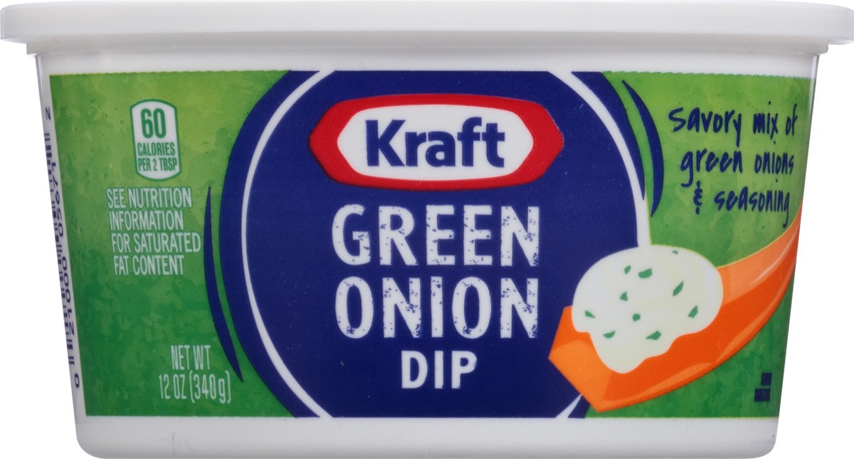 slide 5 of 9, Kraft Green Onion Dip, 12 oz Tub, 12 oz