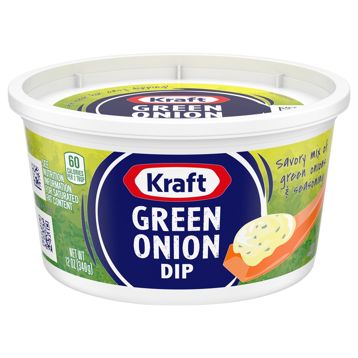 slide 1 of 9, Kraft Green Onion Dip, 12 oz Tub, 12 oz