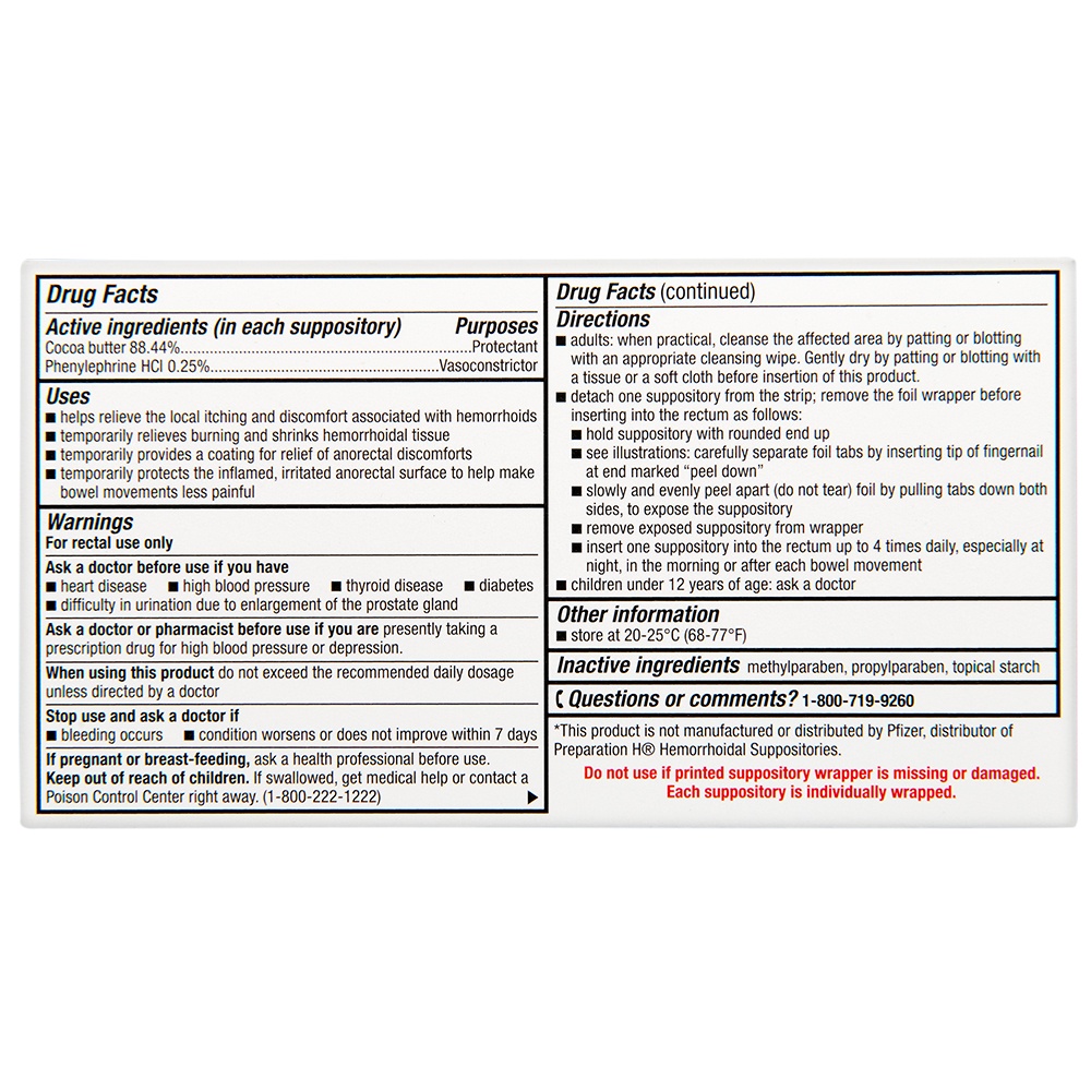 slide 2 of 3, Rite Aid Hemorrhoid Relief Suppositories, 24 ct