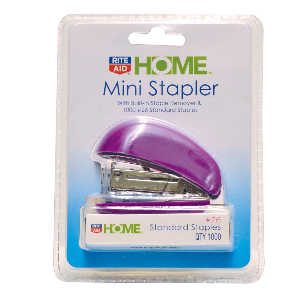 slide 5 of 5, Rite Aid Home Office Mini Stapler With Built-In Staple Remover, 1000 Standard Staples, 1 ct