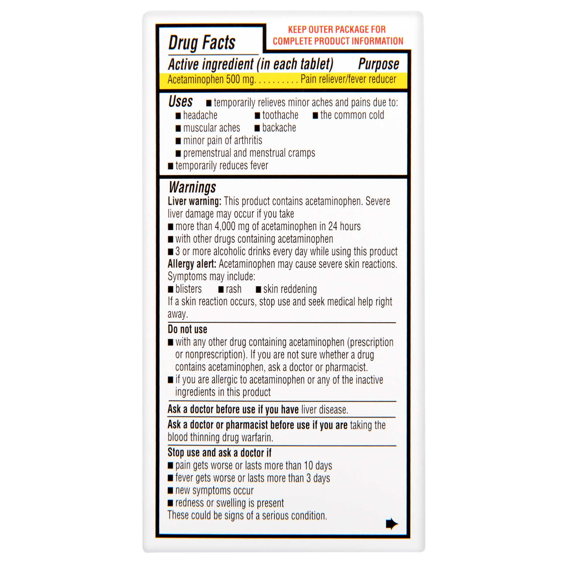 slide 2 of 4, Rite Aid Extra Strength Acetaminophen Easy Tabs, 500 mg, 100 ct