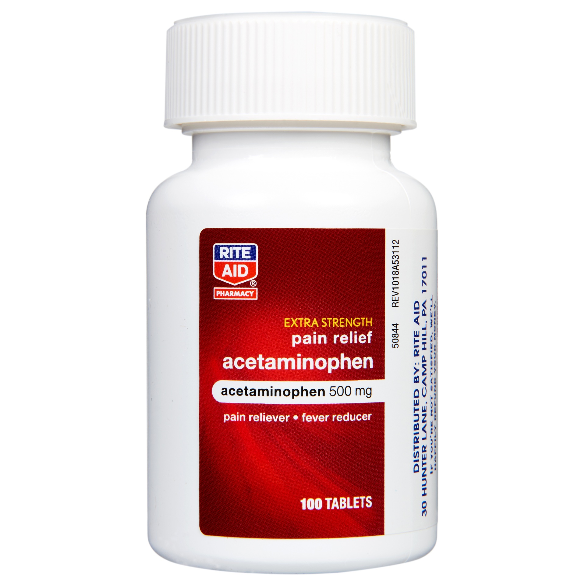 slide 4 of 4, Rite Aid Extra Strength Acetaminophen Easy Tabs, 500 mg, 100 ct