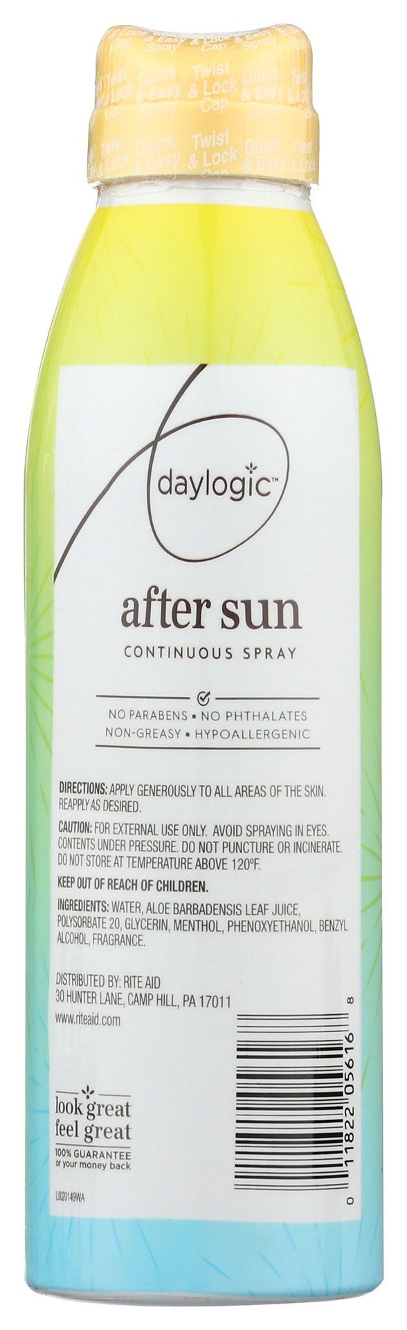 Daylogic After Sun Continuous Spray Cooling 5.5 oz Shipt