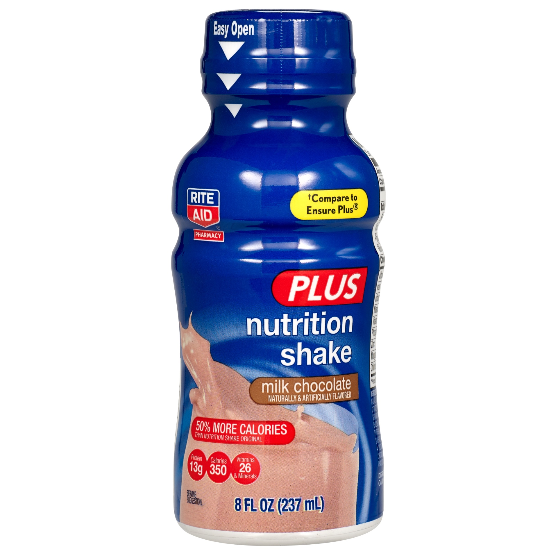 slide 2 of 4, Rite Aid Plus Nutrition Shake, Milk Chocolate, 8 fl oz, 6 ct