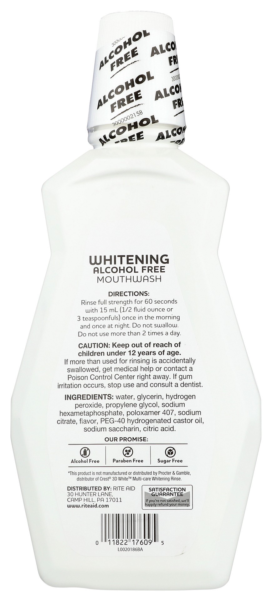 slide 2 of 2, Rite Aid Alcohol-Free Whitening Mouthwash, 32 fl oz