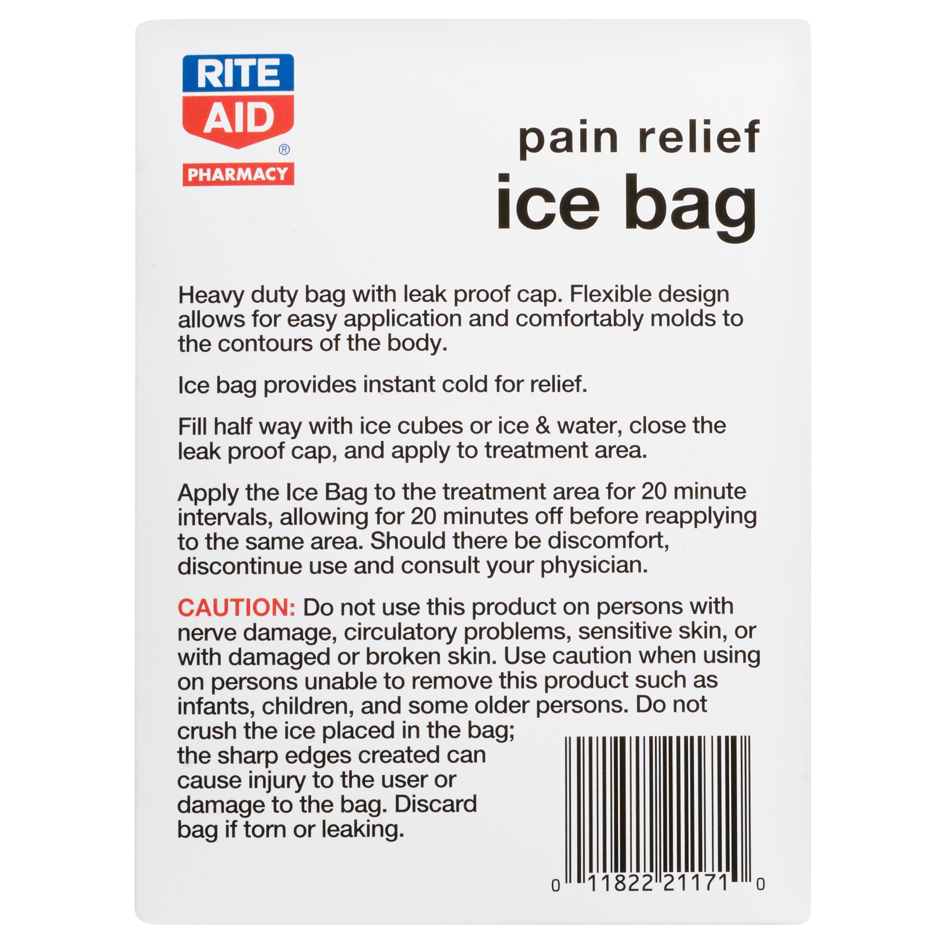 slide 2 of 4, Rite Aid Pain Relief Ice Bag, Large, 3 qt, 1 ct