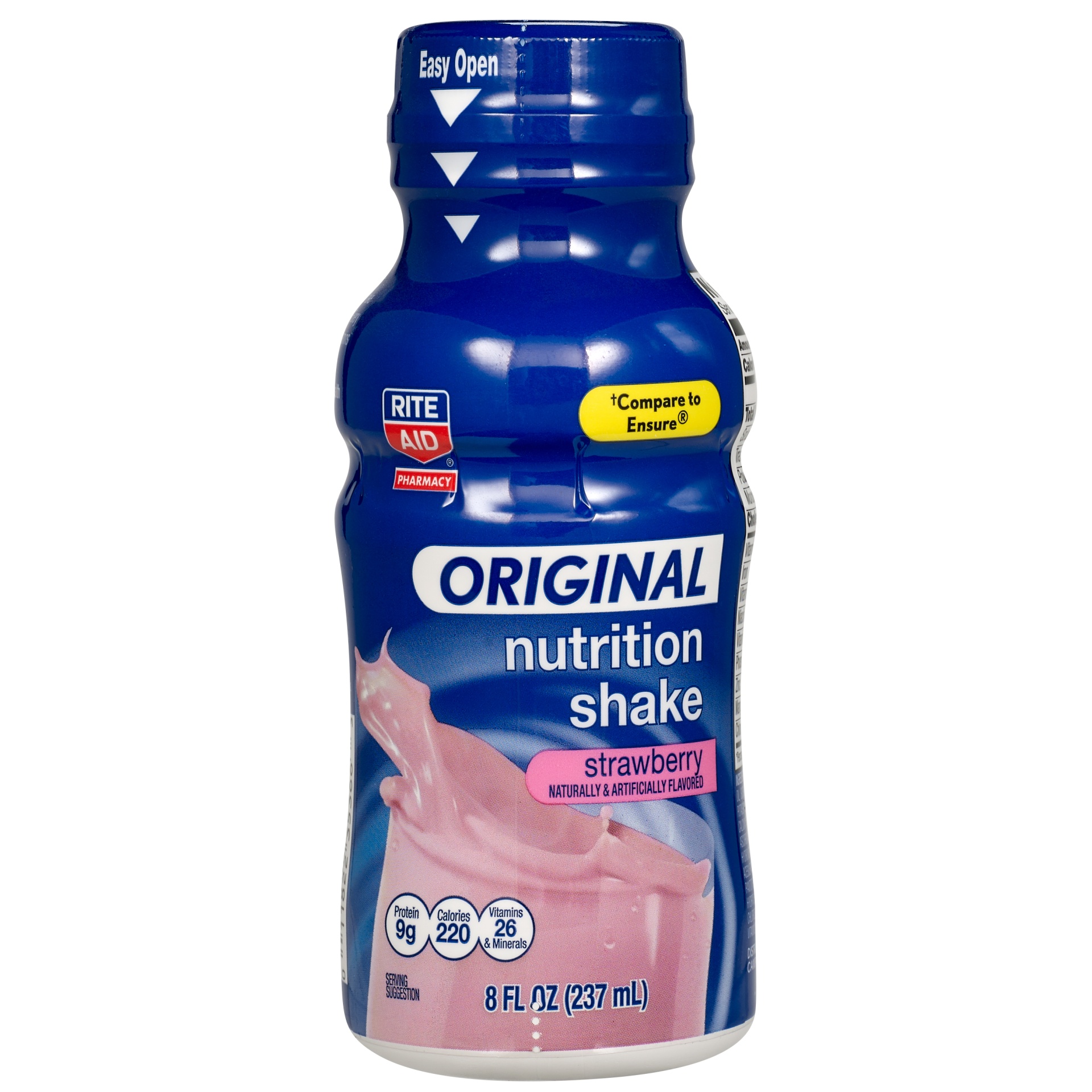 slide 2 of 4, Rite Aid Original Nutrition Shake, Strawberry, 8 fl oz, 6 ct