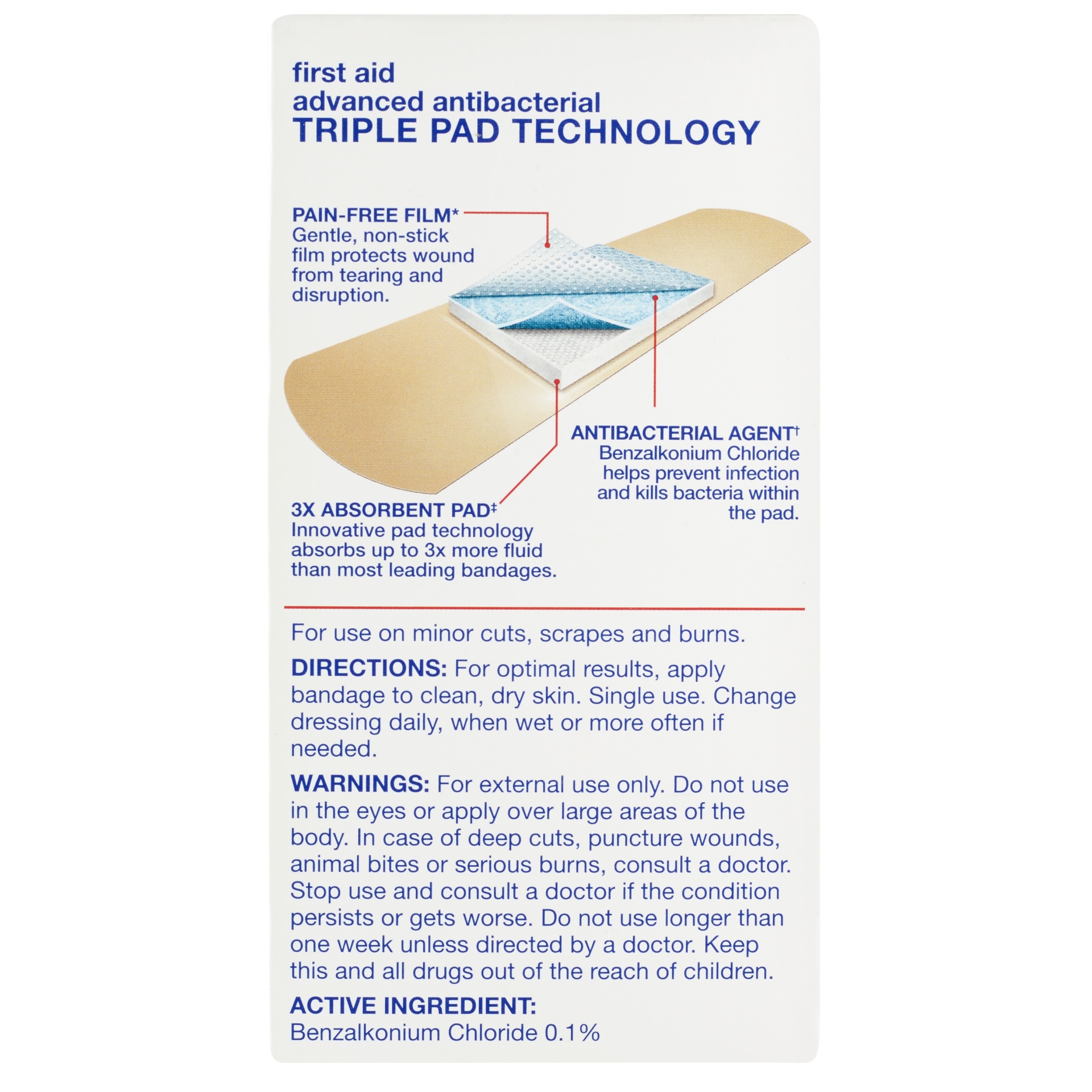 slide 2 of 2, Rite Aid Advanced Antibacterial Fabric Bandages, XL, 10 ct