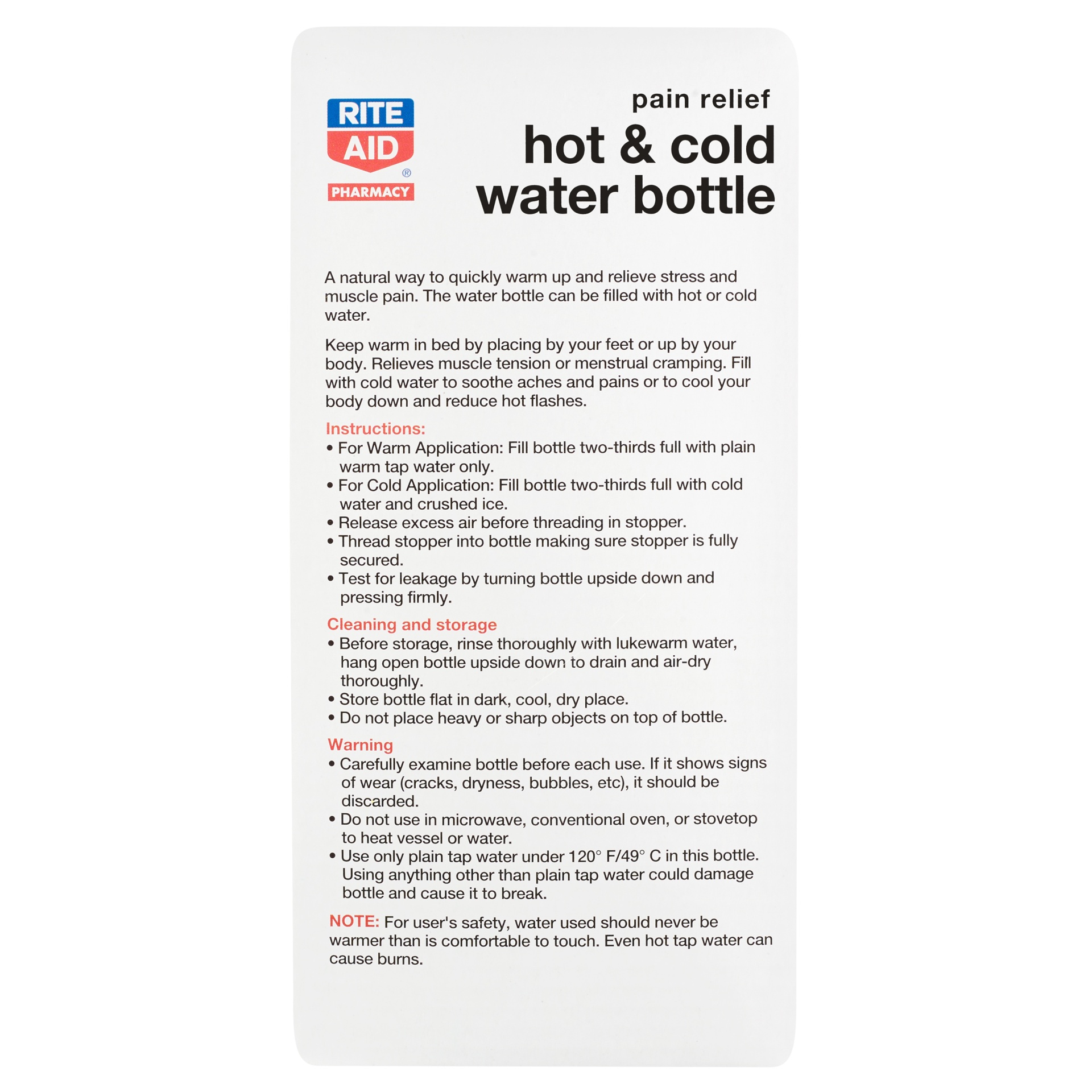 Hot Water Bottle, 2 quart