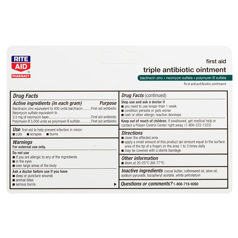 slide 3 of 3, Rite Aid First Aid Triple Antibiotic Ointment, 1 oz