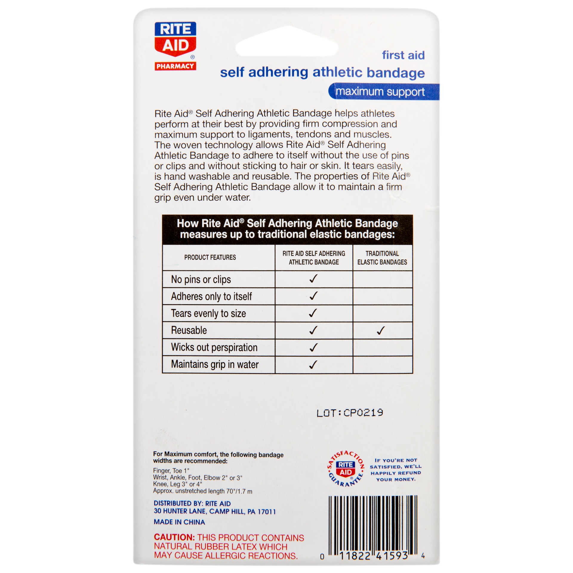 slide 2 of 3, Rite Aid Self Adhering Athletic Bandage, Maximum Support, 1 ct