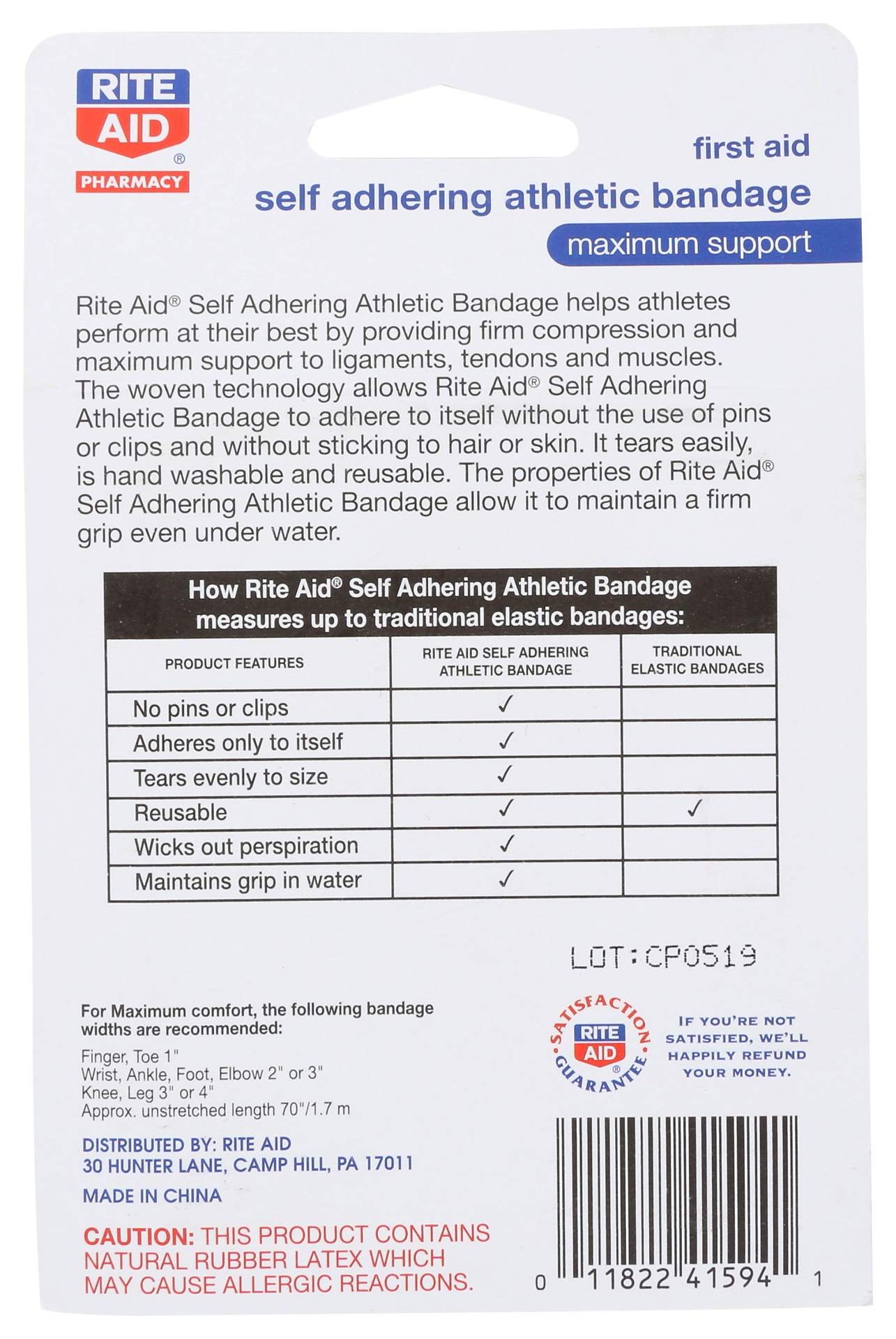 slide 2 of 2, Rite Aid Self Adhering Athletic Bandage, 3x70, 1 ct