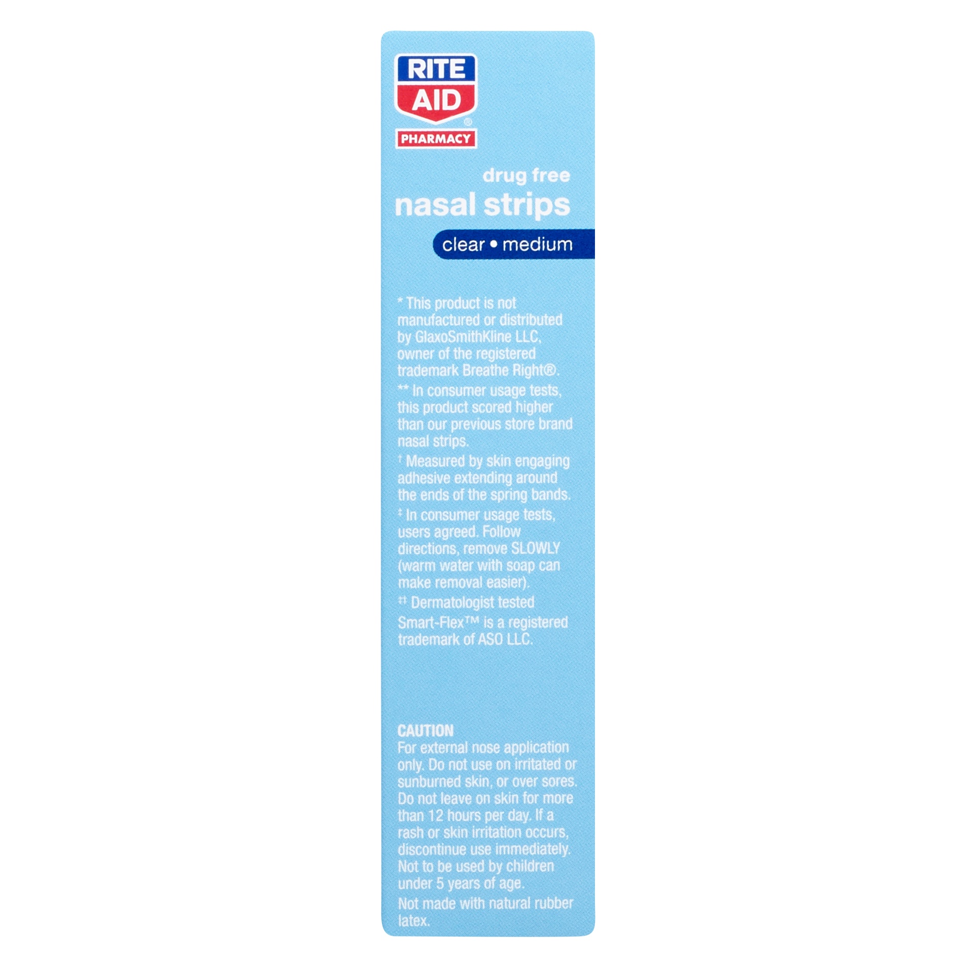 slide 4 of 4, Rite Aid Clear Nasal Strips, Medium, 30 ct