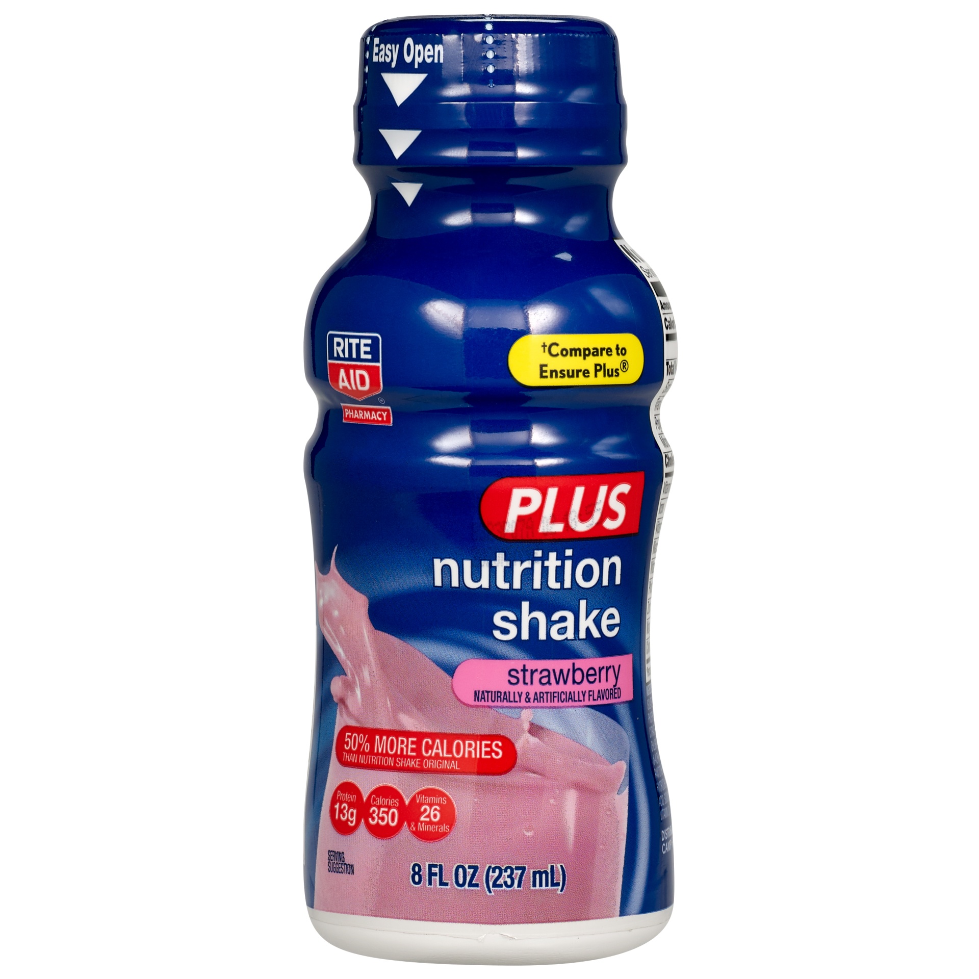 slide 3 of 4, Rite Aid Plus Nutrition Shake, Strawberry- 6 ct, 6 ct