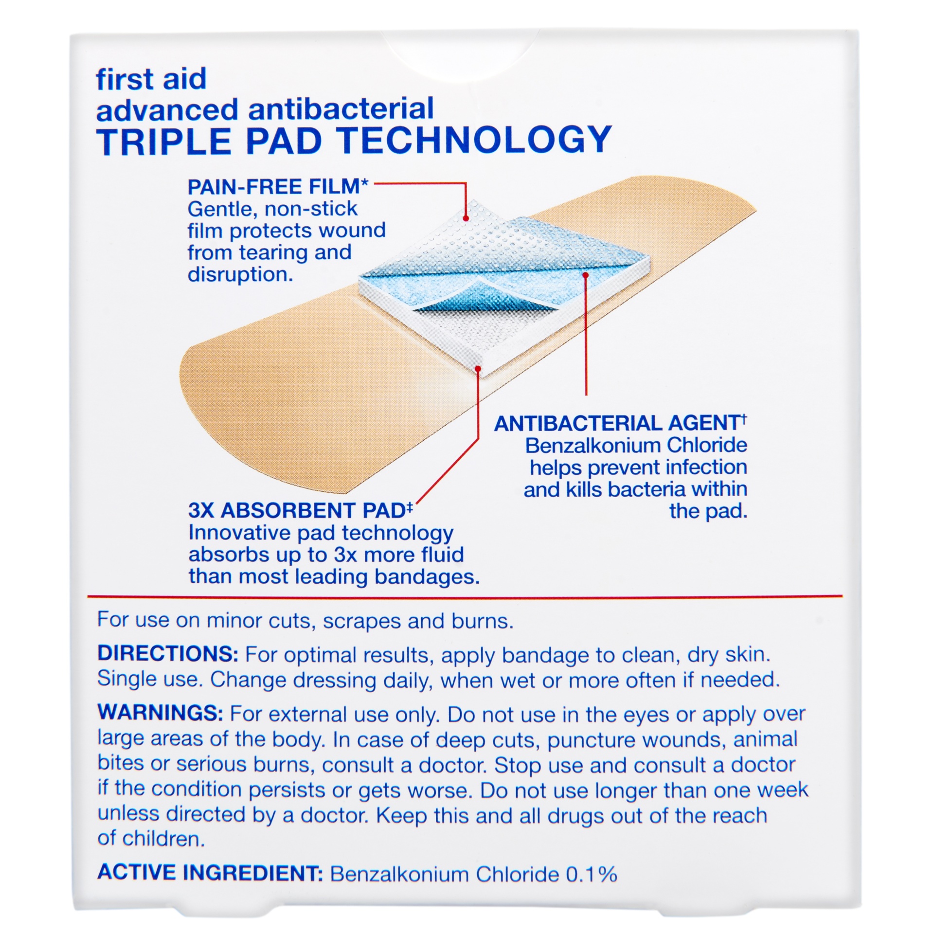 slide 2 of 3, Rite Aid Antibacterial Fabric Adhesive Bandages, One Size, 100 ct