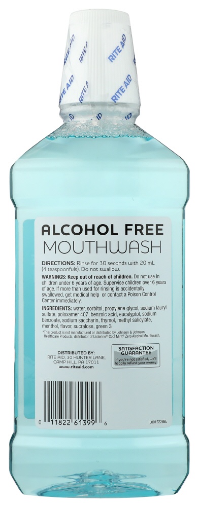 slide 2 of 3, Rite Aid Oral Care Alcohol Free Mouthwash, Light Mint, 33.8 fl oz