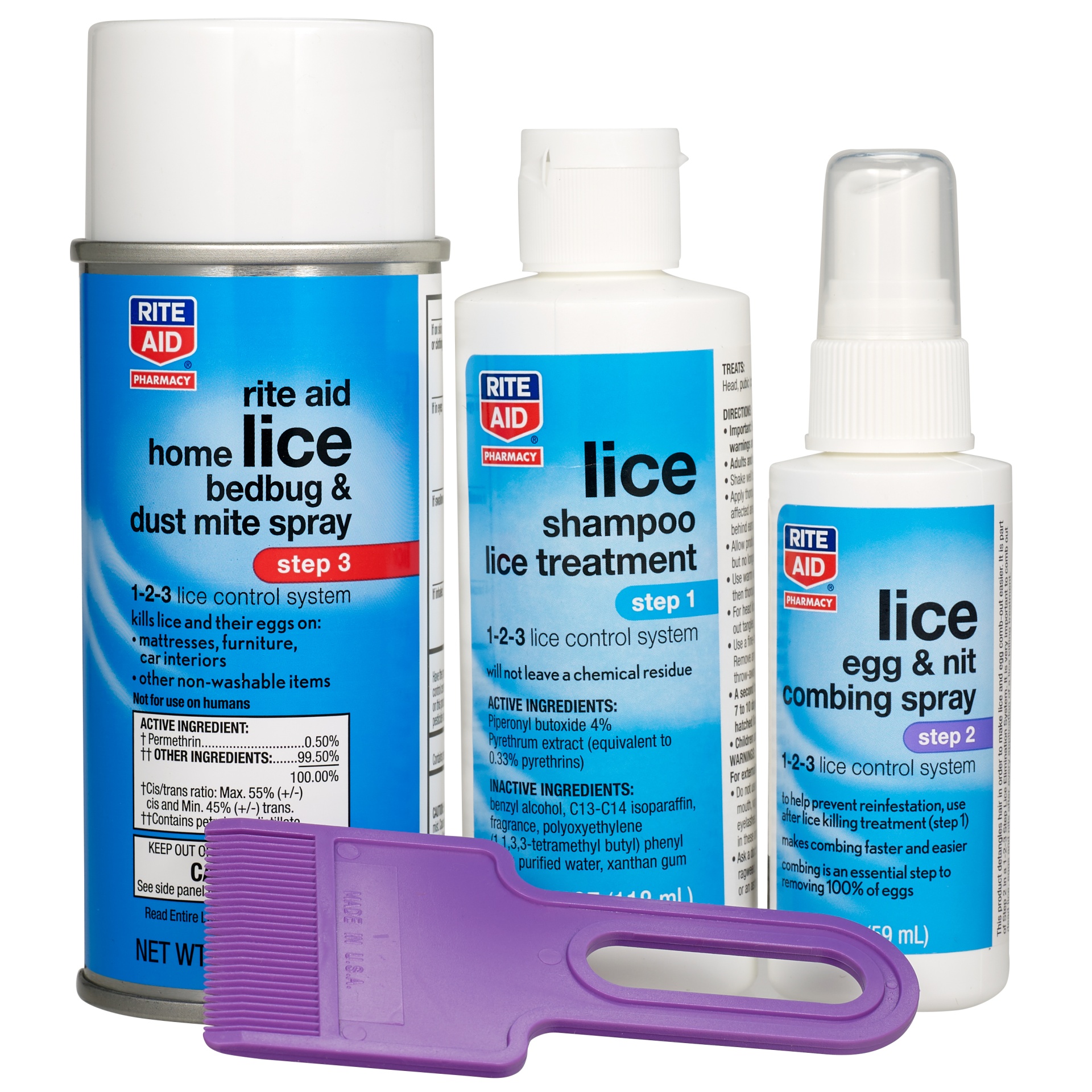 slide 2 of 5, Rite Aid Pyrinyl Lice Solution Kit, 11 oz
