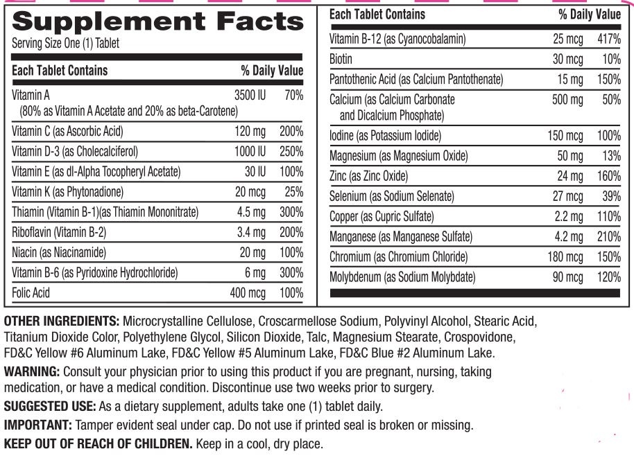 slide 2 of 2, Rite Aid One Daily Women's 50+ Multivitamin Tablets, 65 ct