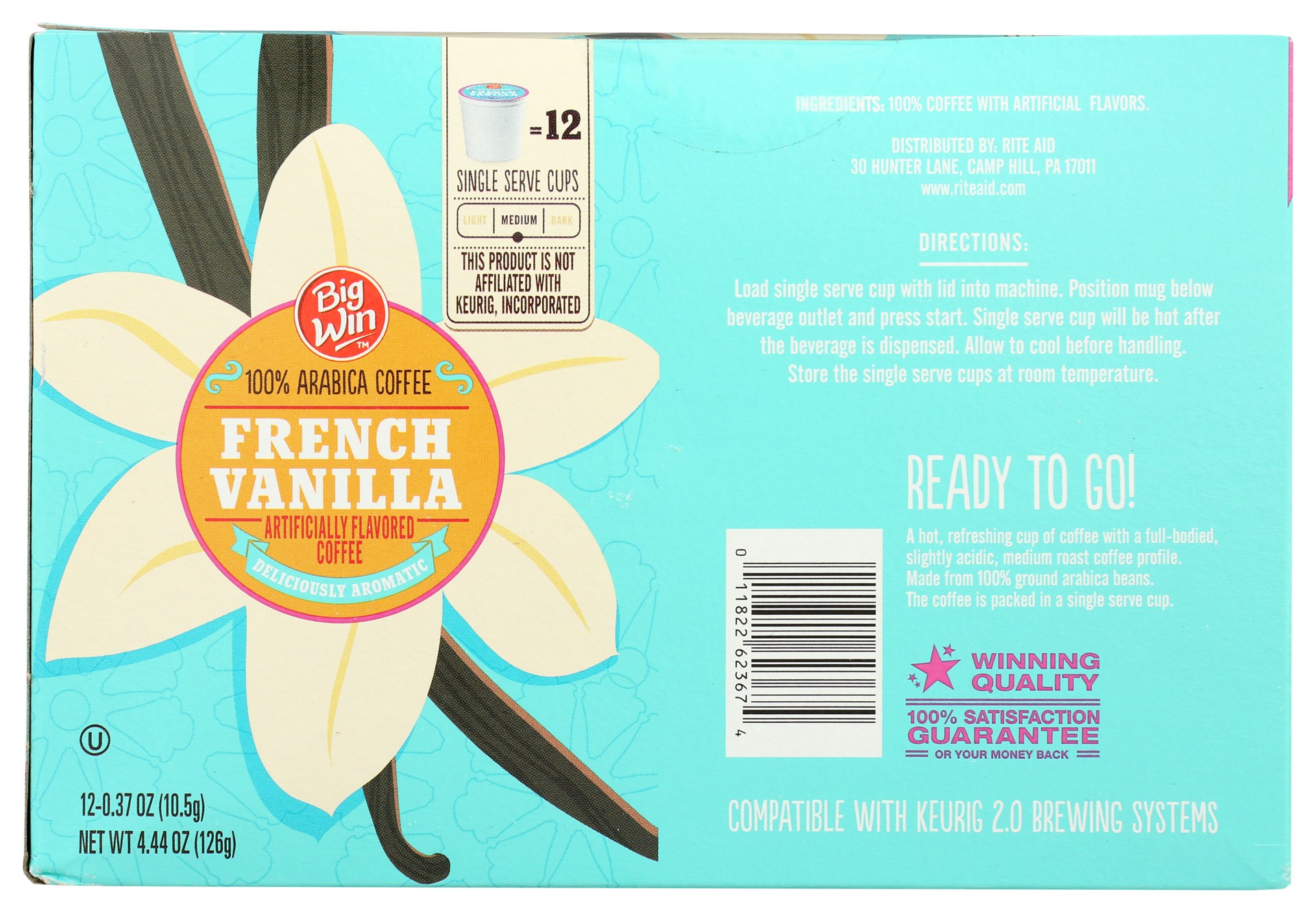 slide 2 of 2, Big Win French Vanilla Flavored K Cup Coffee, 12 ct